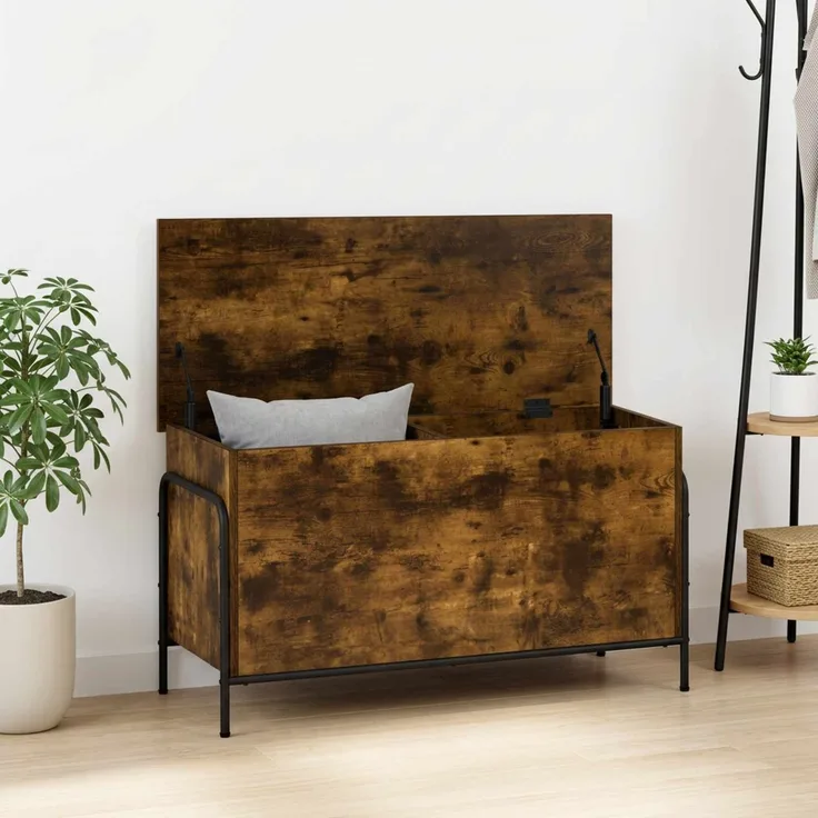 vidaXL Aufbewahrungsbox Räuchereiche 80 x 40 x 49,5 cm Holzwerkstoff 8013682