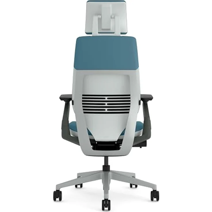 Steelcase Gesture Ergonomischer Bürostuhl mit 360° Armlehnen, 3D-Live Back Lumbalstütze, anpassbarer Kopfstütze Dunkelgrün – Bild 6