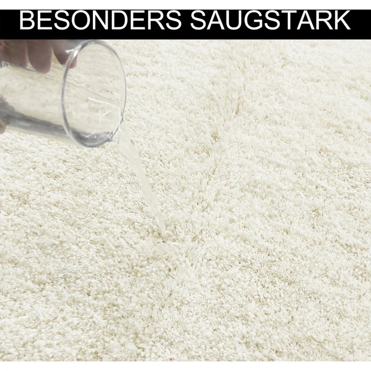 Möve Badematte Superwuschel, Badvorleger, Badezimmer Teppich, Höhe 40 mm, rutschhemmend beschichtet, fußbodenheizungsgeeignet, schnell trocknend, strapazierfähig, Polyester, rund, Mikrofaser-Badematte, Badteppich, rechteckig, rund & als 3-tlg. Set – Bild 3