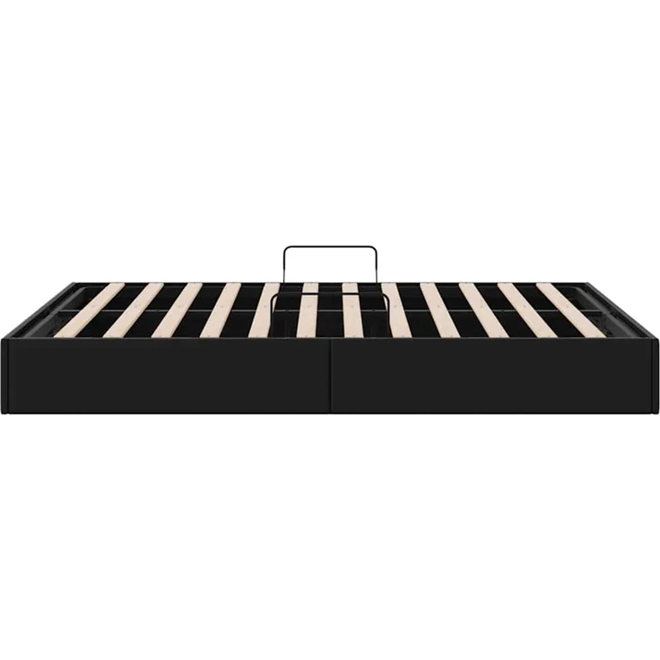 vidaXL Aufbewahrungsbett Schwarz 153 x 203 cm Kunstleder 3369974 – Bild 8