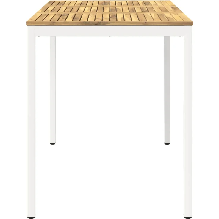 vidaXL Gartenbar-Tisch NAARDEN Weiß gewaschen 147 x 88,5 x 105 cm 901785 – Bild 4