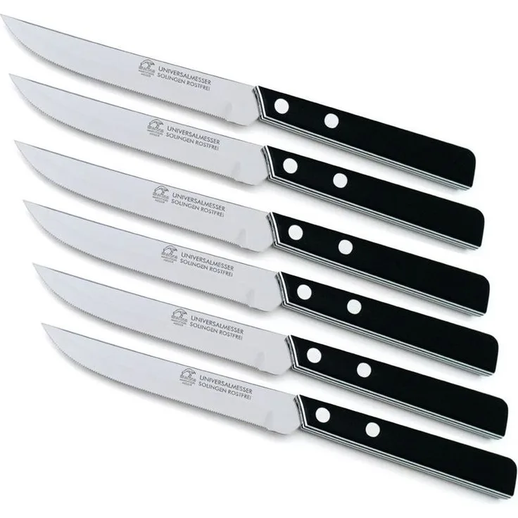 Marsvogel | Universalmesser-Set | 6-teilig | schwarz/weiß | feine Zahnung | gerade Klinge | ideal für präzise Schneidarbeiten