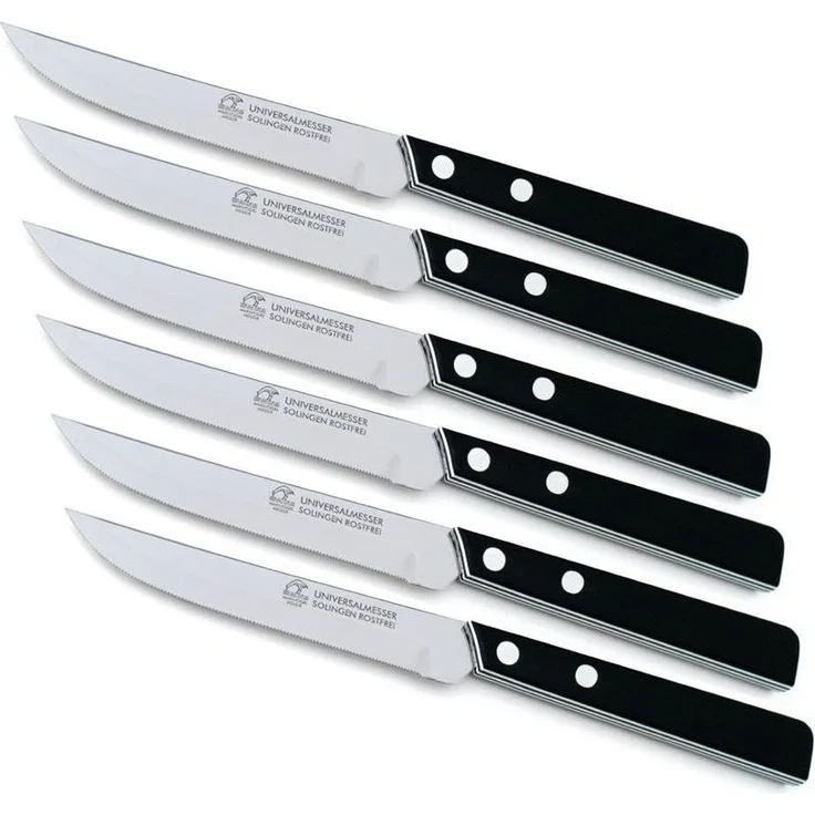 Marsvogel | Universalmesser-Set | 6-teilig | schwarz/weiß | feine Zahnung | gerade Klinge | ideal für präzise Schneidarbeiten