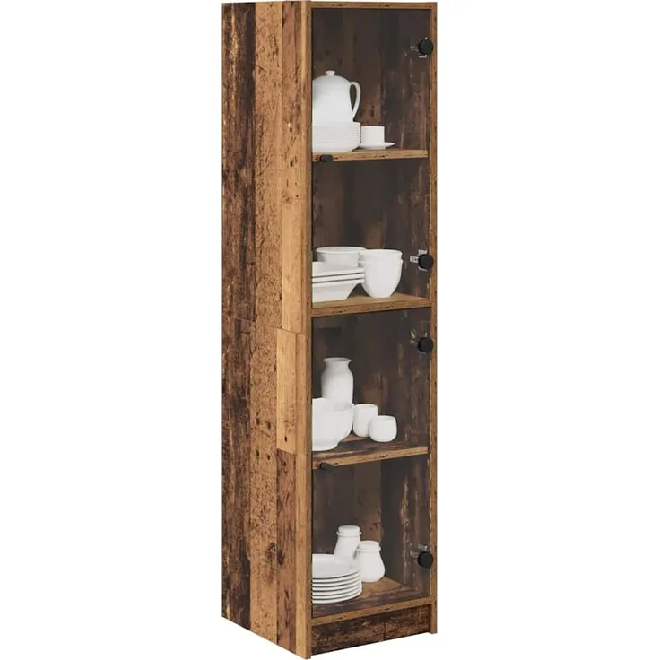 vidaXL Highboard Altholz 35 x 37 x 142 cm Holzwerkstoff 882901