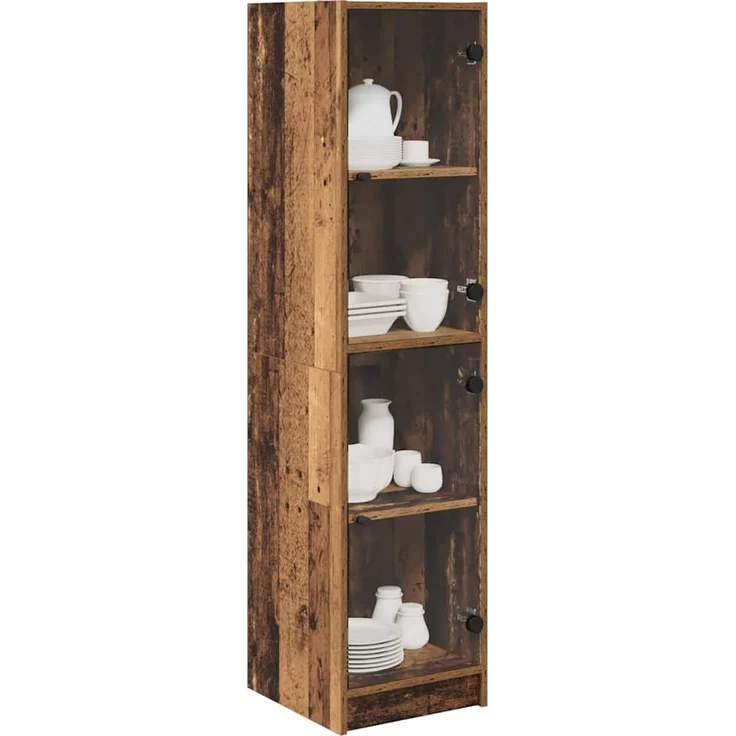 vidaXL Highboard Altholz 35 x 37 x 142 cm Holzwerkstoff 882901 – Bild 1