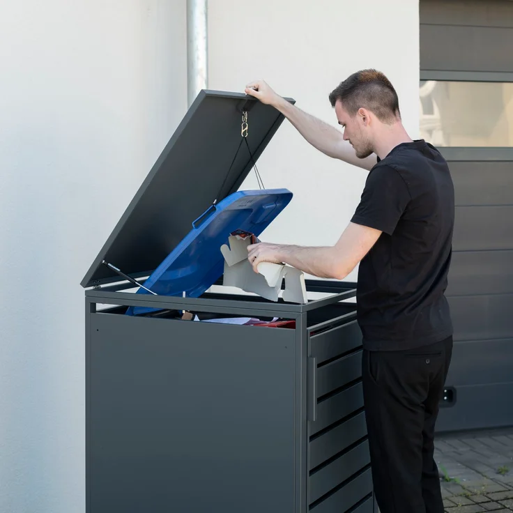 Westmann Metall Mülltonnenbox Kubus | 240 L | – Bild 2