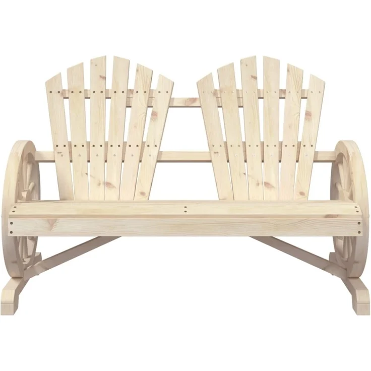 vidaXL Adirondack-Gartenstuhl 2-Sitzer Massivholz Tanne 365095 – Bild 2