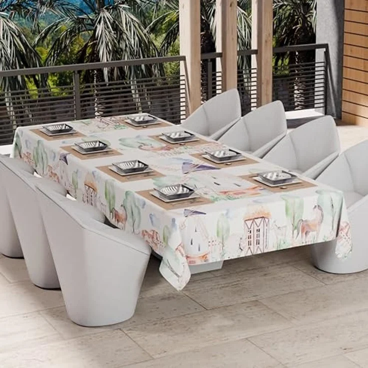 PETTI Artigiani Italiani - Sofaüberwurf aus Mikrofaser, 180x270 cm, Fantasia Party 02 | Mehrzweck-Überwurf für Sofas, Tagesdecke und Tischdecken | Schutzüberwurf waschbar – Bild 5