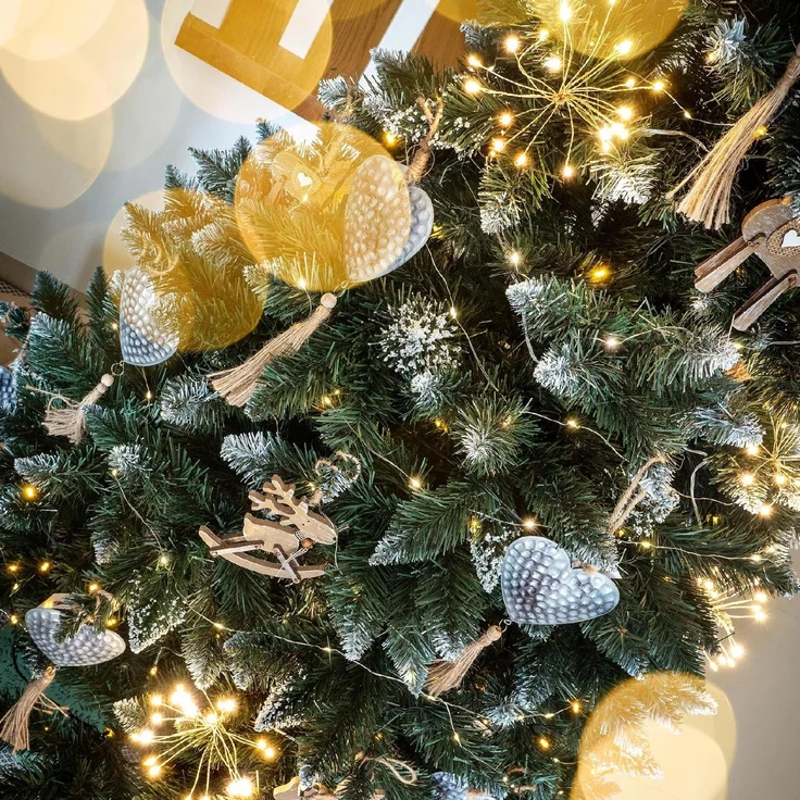 KADAX Künstlicher Weihnachtsbaum Diamanttanne 220 cm dick – Bild 5