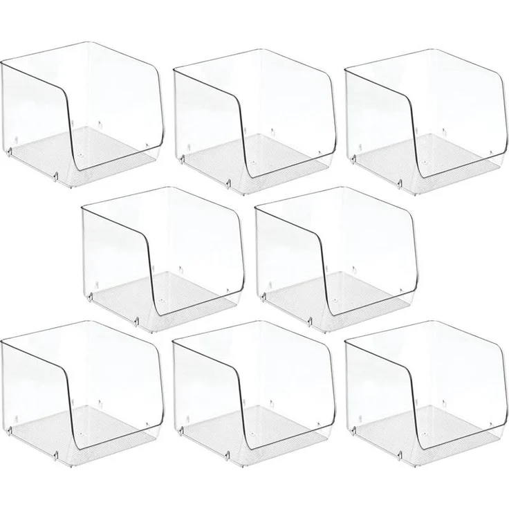 Aufbewahrungsbox Küchenbox 8er Set Organizer stapelbar mDesign transparent – Bild 1