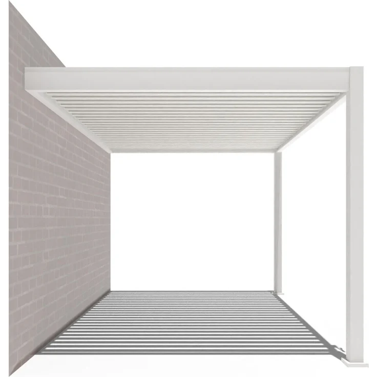 Weide Deluxe | Wand Pergola | Voll Aluminium | 3 x 4 M | Lamellendach weiß – Bild 11
