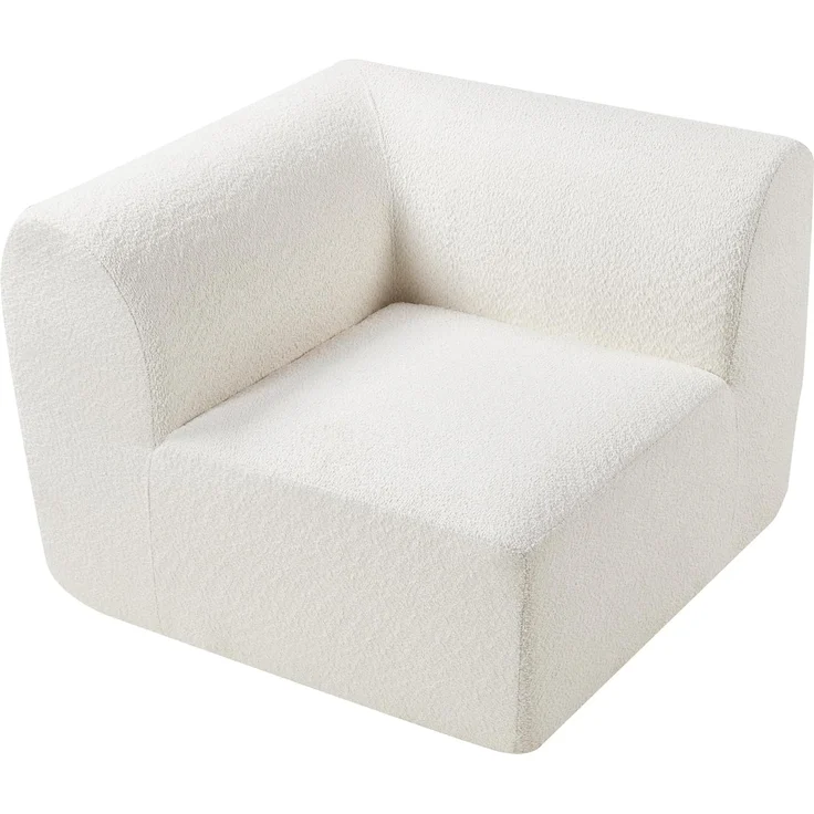 Sofa-Modul Hurvas Eckelement Bouclé Cremeweiß [en. casa] – Bild 3
