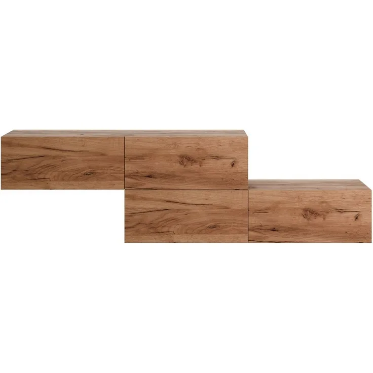 Planetmöbel Garderoben-Set Hängeschrank WEST 140 cm, (Garderobenschrank, Wandgarderobe hängend oder stehend), in verschiedenen Farben