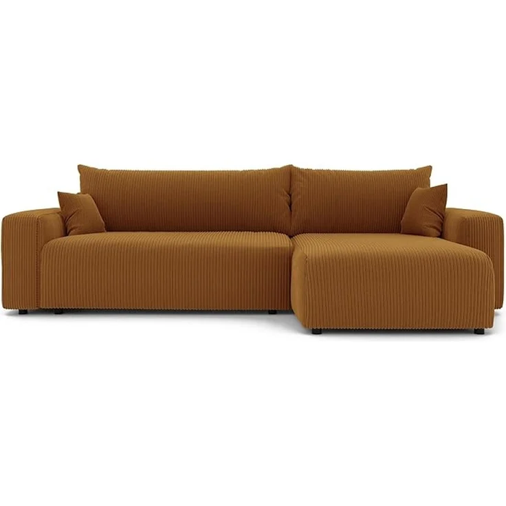 XL-Ecksofa mit Schlaffunktion & Stauraum, Dunkelorange, 278 x 145 cm – Bild 1