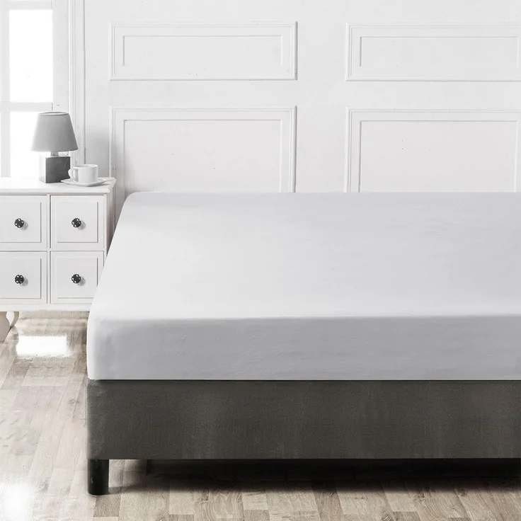 L'essentiel Maison 'Grey' Ranforce King Spannbettlaken (FR) (IT) (ES) (DE), Grau, 200+30 x 160 cm – Bild 3