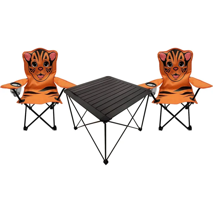 3tlg Kinder Campingmöbel Set Outdoor Campingstuhl Anglerstuhl Tisch