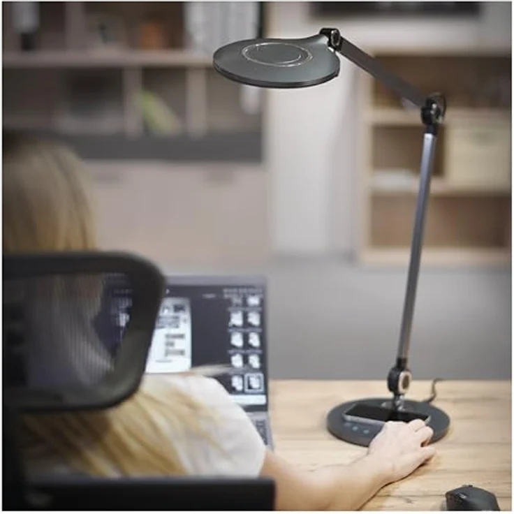 EMOS LED Schreibtischlampe KAREN, schwarz, dimmbar mit wählbaren Farbtemperaturen und 640 lm Lichtstrom – Bild 5