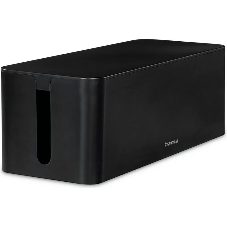 Hama Kabelbox Kabelbox für Standard 6er Steckdosenleisten, Stecker, Kabel, Ladegerät, (1-tlg), Schlichtes Design, Schreibtisch, Tisch, große Aufbewahrungsbox – Bild 1