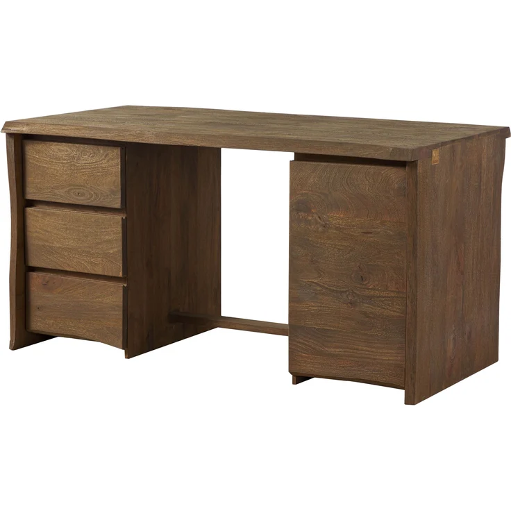Schreibtisch Mango 150x75x78 braun geölt / sandgestrahlt PURE MANGO #110 – Bild 1