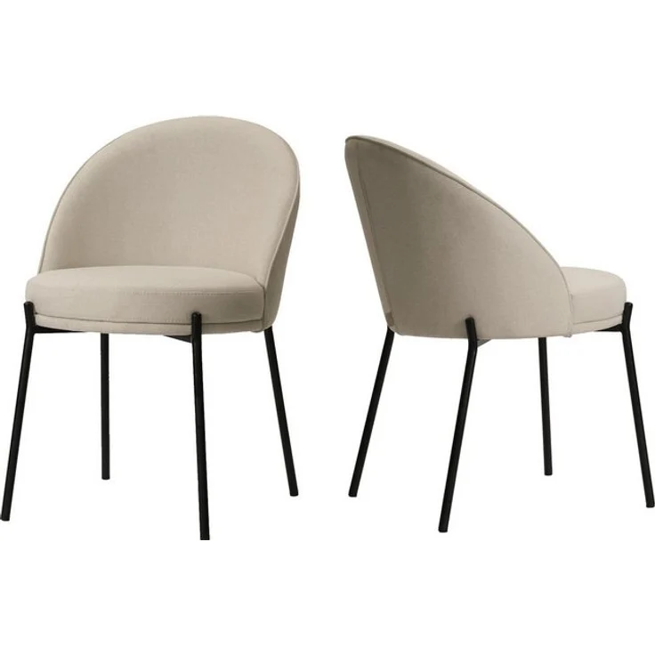 LeGer Home by Lena Gercke Esszimmerstuhl Isalie (Set, 2 St), mit pflegeleichtem Webstoff, Metallgestell, Sitztiefe 47 cm – Bild 4