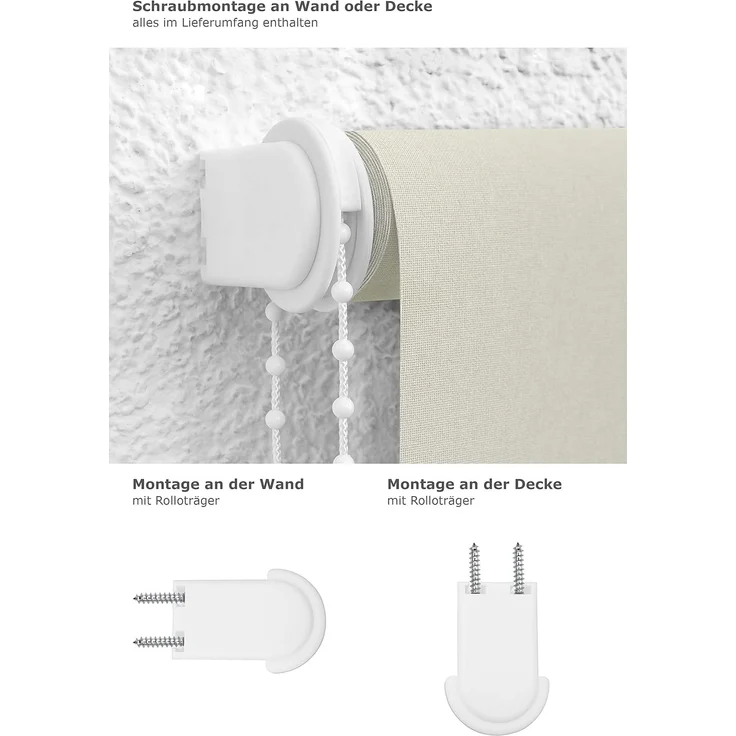 Lysel Outlet - Verdunkelungsrollo Kieselgrau, (B x H) 122.50cm x 190cm in grau/kieselgrau – Bild 3