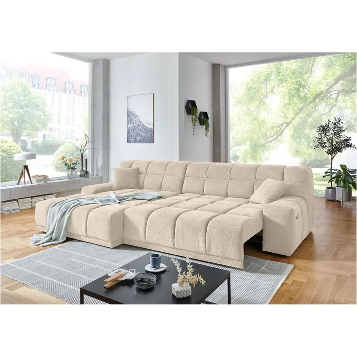 Wohnlandschaft Lacona / London, Stoff, Beige