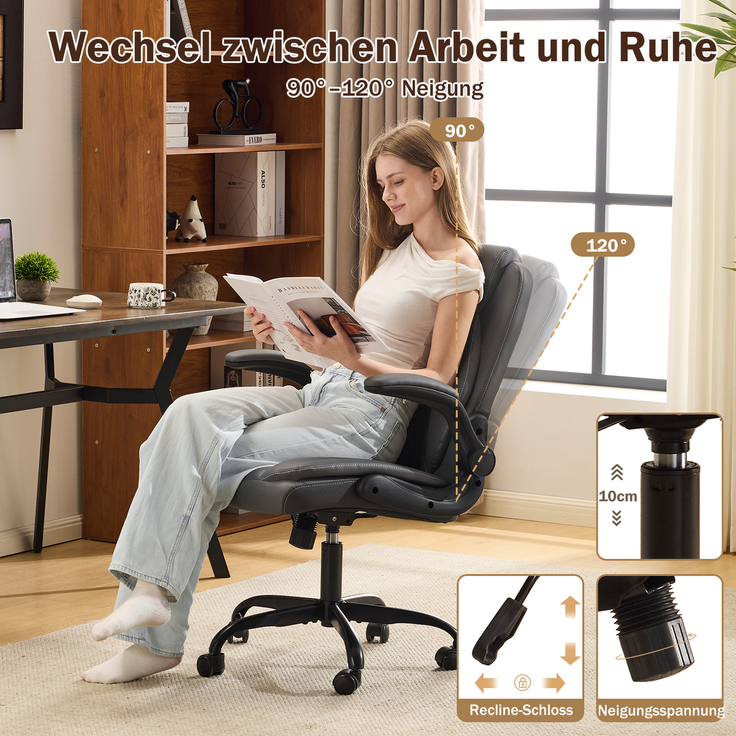 Riesenmöbel, gefesselte familientische, stühle mit ausgeschnittenem hocker und rückenlehnen lehnen die drehenden verwaltungsmöbel ab, Kleine wackelnde spielstühle, grau--Herde--64x64x102cm--YOUDENOVA – Bild 5