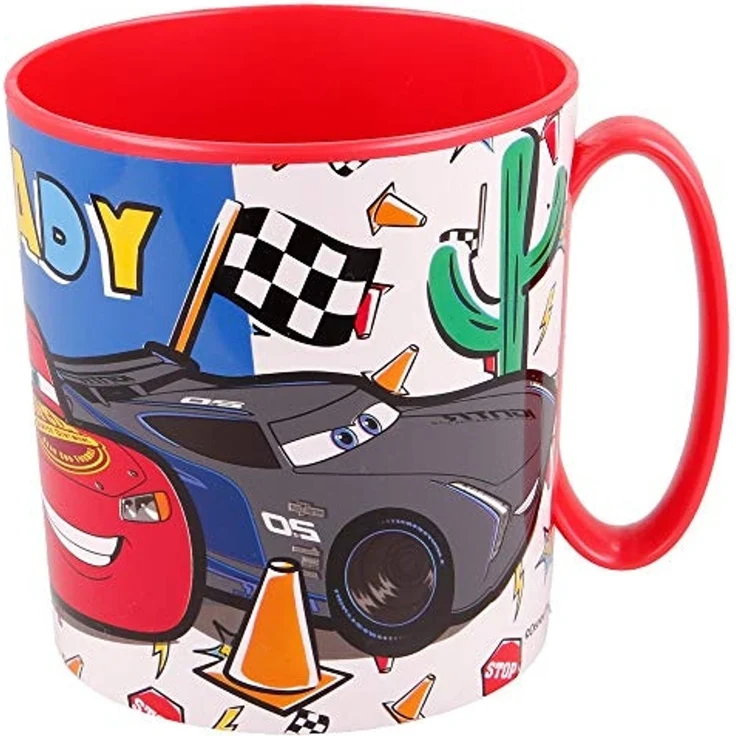 Disney Cars Becher - Mikrowellengeeigneter Kunststoffbecher 390 ml – für Kinder, 1-tlg, ideal für den täglichen Gebrauch, perfekt für die Kinder – Bild 4