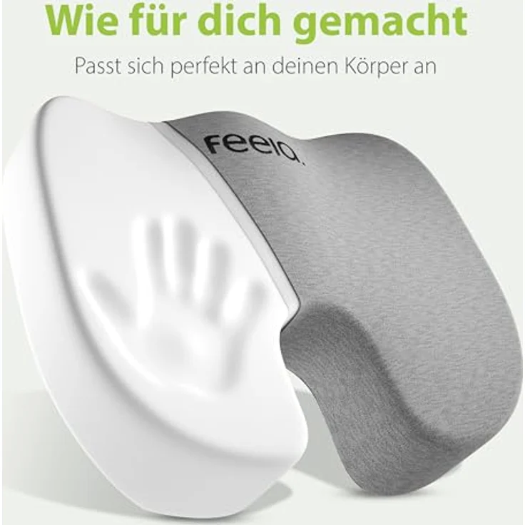 feela Sitzkissen Orthopädisches Auto-Sitzkissen – entlastet Rücken & Steißbein, Mehr Komfort auf langen Fahrten – fördert Haltung & entspanntes Sitzen – Bild 7