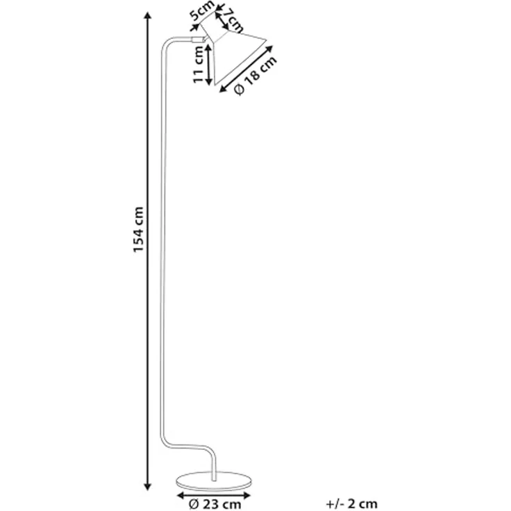 Stehlampe RIMAVA Metall Cremeweiß – Bild 3