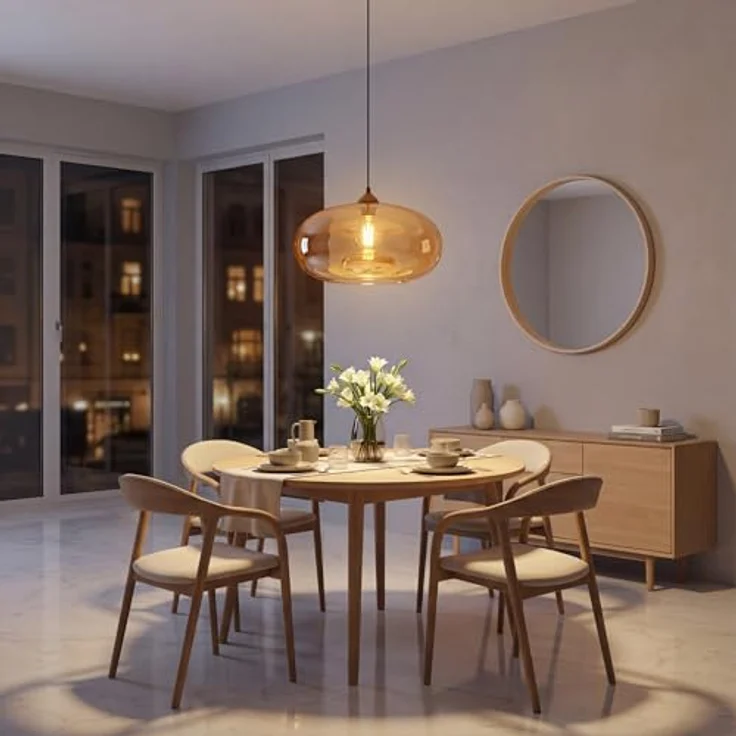 Pendelleuchte LA BURBUJA Ø40CM – Elegantes Glas in Bernstein für Ihr Zuhause – Bild 6