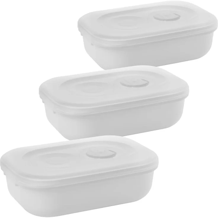 Centi Mikrowellenbehälter Mikrowellengeschirr mit Ventil und Griff 3er-Set, Kunststoff, (3er-Set) – Bild 1