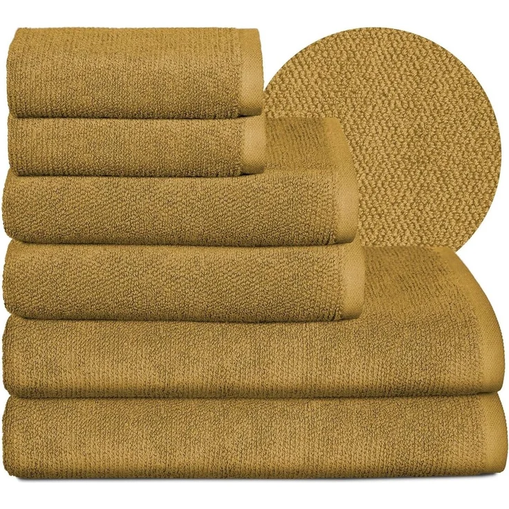 Beautex Handtuch Set Handtuch Set, Made in Europe, Frottier (Multischlaufen-Optik, Frottier Premium Set aus 100% Baumwolle 550g/m)