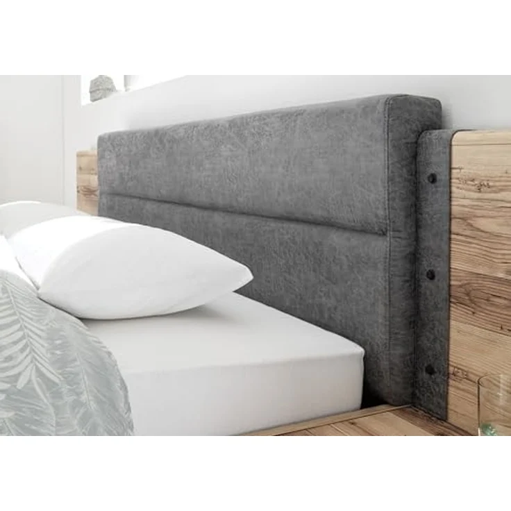 Bettanlage >ALICANTE< 2 Nachtkonsolen, Alpine Lodge / Betonoxid - 305,6x99,5x213,4 (BxHxT) – Bild 6