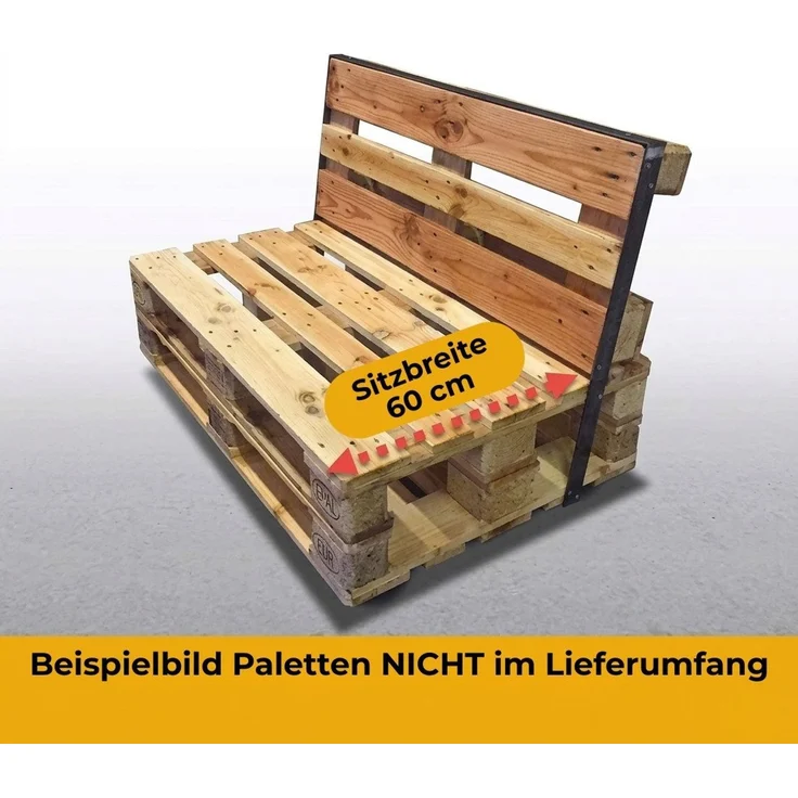 TexDeko® Garden Palettenauflage 120x60 cm mit Rückenlehne wasserabweisend UV - beständig Premium Sitzkissen gesteppt für Europaletten Palettenkissen Palettenpolster (Blume) – Bild 2