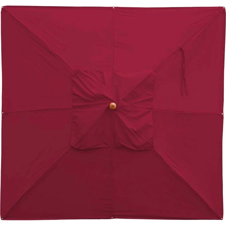 Ersatz-Bezug für Gastronomie Holz-Sonnenschirm HWC-C57, Sonnenschirmbezug, eckig 4x4m Polyester 3kg ~ bordeaux – Bild 3