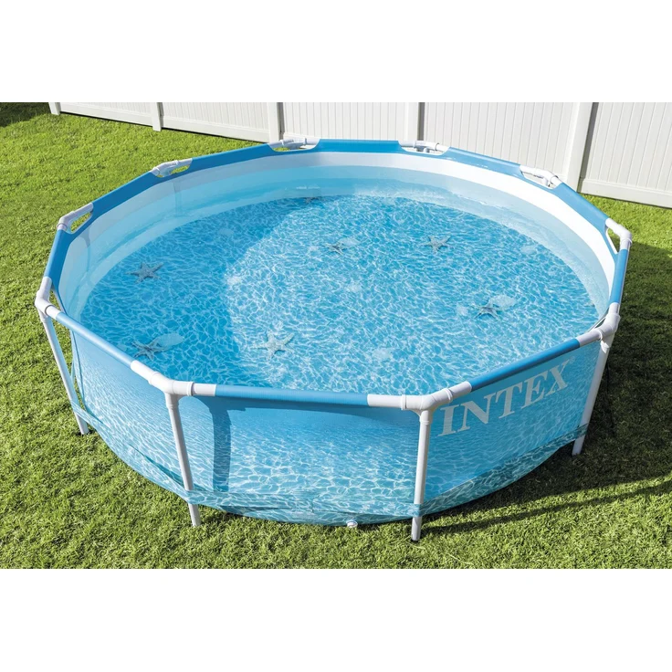 Intex 'Beachside Ø 305x76 cm' Frame Swimming Pool Set, blau, inkl. Kartuschenfilteranlage – Bild 2