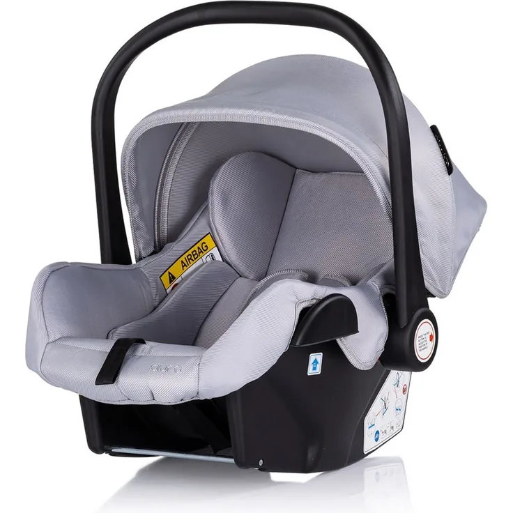 Chipolino Babyschale i-Size Aura (40-85cm) Gruppe 0+, Griff verstellbar, Gurt grau gemustert