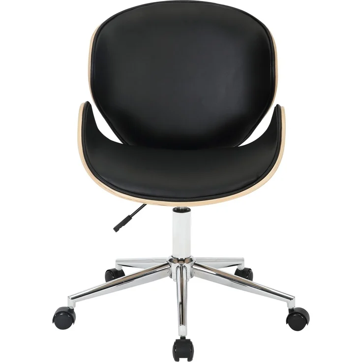 Calicosy Bürostuhl mit Dekor in heller Nussbaumoptik H84 cm – HERCULE - Helles Holz – Bild 2