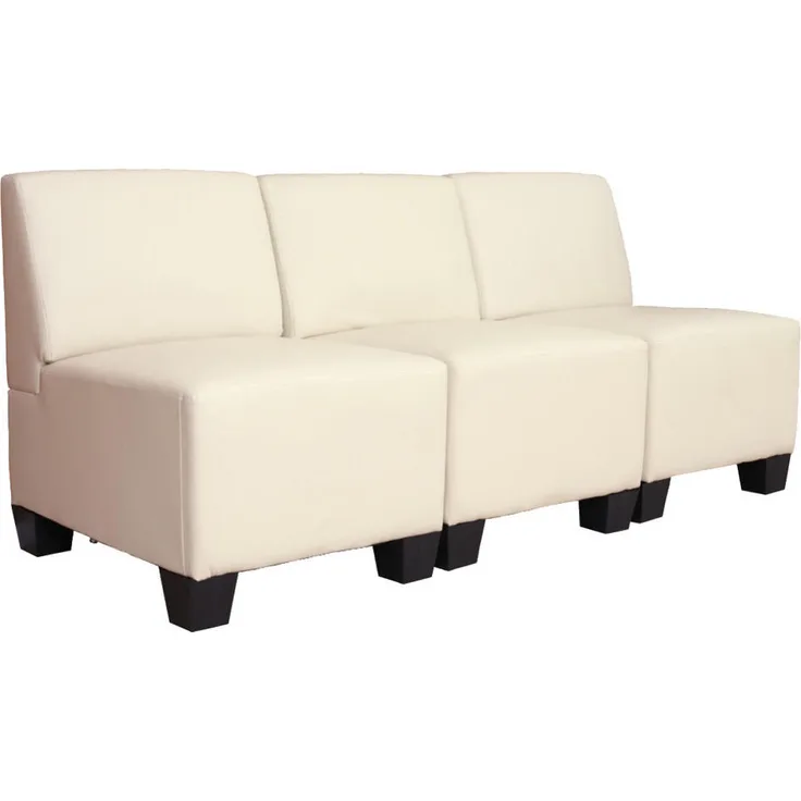 MCW 3-Sitzer Sofa, Beige, Textil, 171x76x72 cm, moderner Lounge-Stil, hohe Standfestigkeit, erweiterbar mit Lyon-Serie