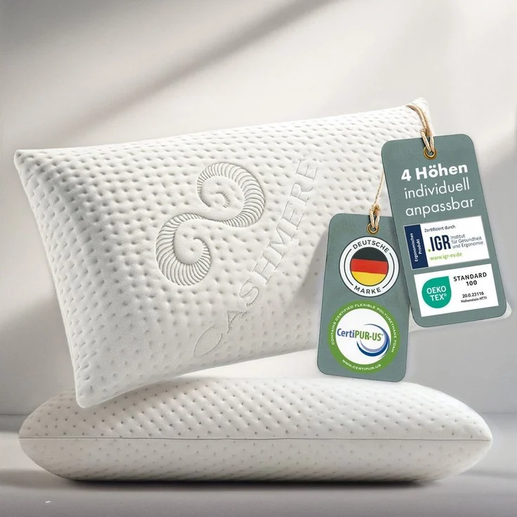 Blumtal Nackenkissen Nackenstützkissen aus Memory Foam, Oeko-TEX® Zertifiziert, Ergonomisches Kopfkissen mit Waschbarem Bezug – Bild 5