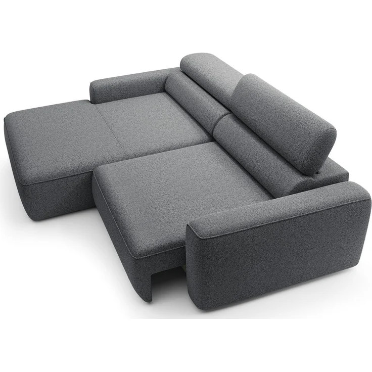 Selsey 'Fando' Ecksofa mit Schlaffunktion, L-Form, 4-Sitzer, Flechtstoff Grau, 252 cm, links – Bild 5