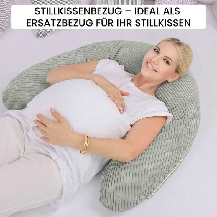 Amilian Stillkissenbezug 170 cm - Kissenbezug für Schwangerschaftskissen, Seitenschläferkissen, weicher und pflegeleichter Bezug - ideal als Ersatzbezug – Bild 3
