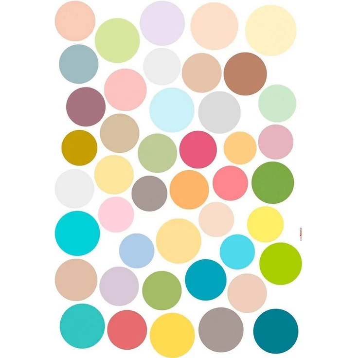 Komar Wandtattoo Dots - Größe 50 x 70 cm, selbstklebend, Wandsticker – Bild 1