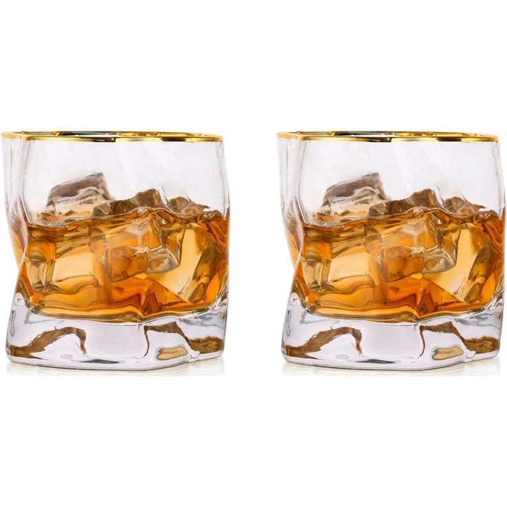 Whiskey Gläser Set 2 Stück Edel Rum Tumbler Scotch Vodka Bourbon Irish Single – Bild 1