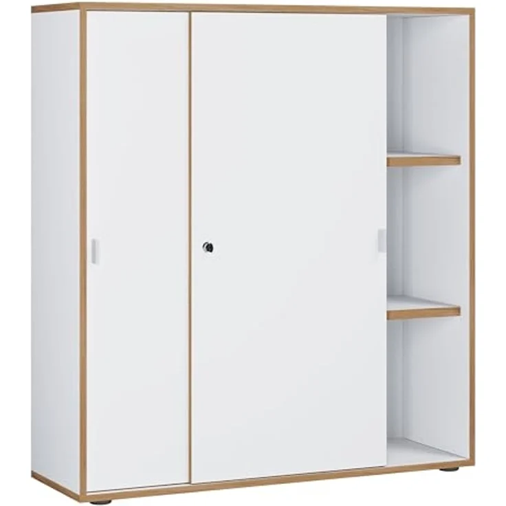 VCM Büroschrank Salia 920791 Weiß H. 110 x B. 100 x T. 37 cm – Bild 5