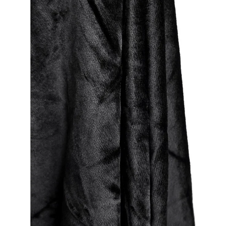 Kuschelige Decke 150x200 cm Fleecedecke Wohndecke aus Polyester Tagesdecke Schwarz – Bild 2