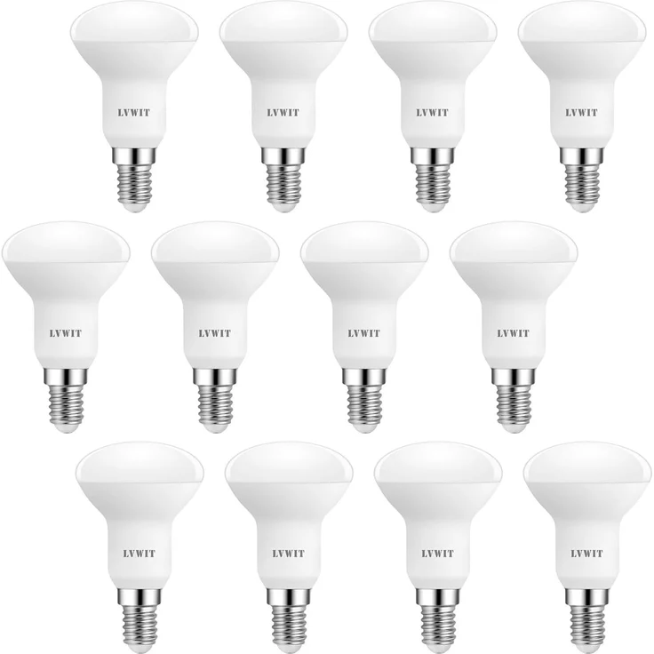 LVWIT E14 LED Lampe Warmweiß 7.2W, 806 lm Reflektorlampe 2700K, E14 LED Reflektor R50 Strahler ersetzt 60W Glühbrine, 12er Pack