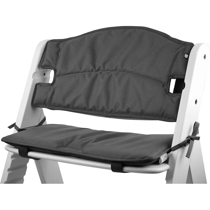 Tinydo® Hochstuhl-Sitzkissen optimal für Hauck Alpha und ähnliche Treppenhochstühle 2teilg. Set mit Memory-Schaum-Dämpfung Sitzverkleinerer-Auflage für Babystühle rutschfest pflegeleicht (Dunkelgrau)