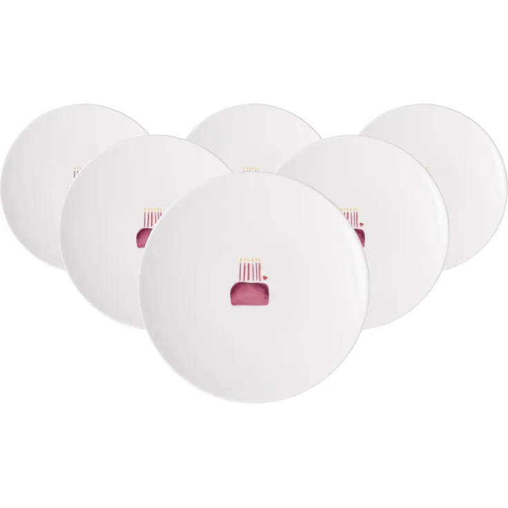 Villeroy & Boch With Love Frühstücksteller ø 21,2 cm Happy Birthday 6er Set
